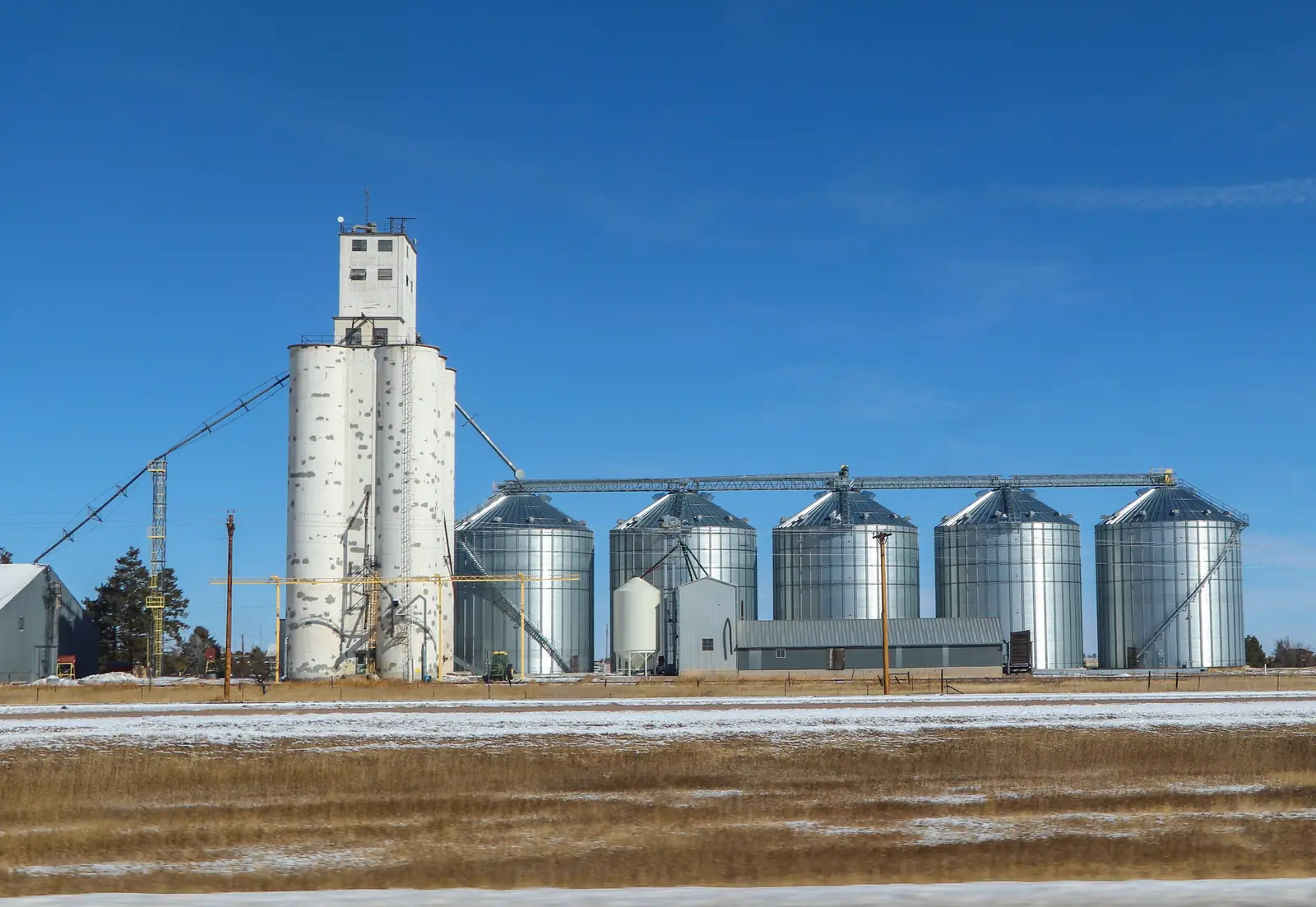 A grain elevator on the eastern plains
